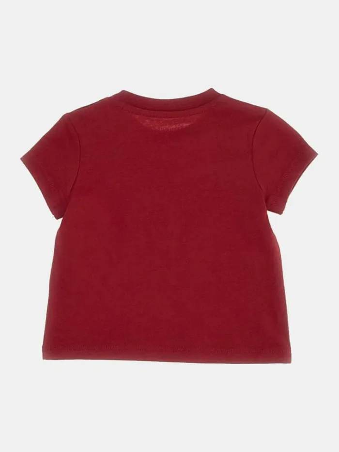 Kids Front Logo Tshirt Red Guess Tops