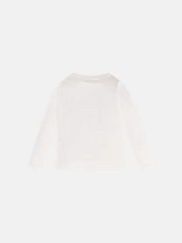 Kids Front Logo Tshirt White Guess Tops And Tshirts