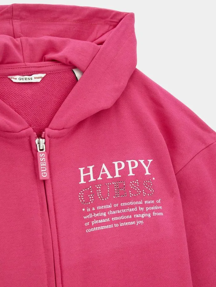 Kids Front Print Sweatshirt Fuchsia Guess Knitwear And Sweatshirts