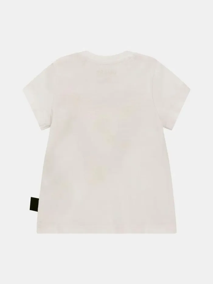Kids Front Print Tshirt White Guess Tops