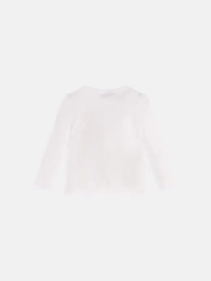 Kids Front Triangle Logo Tshirt White Guess Tops And Tshirts