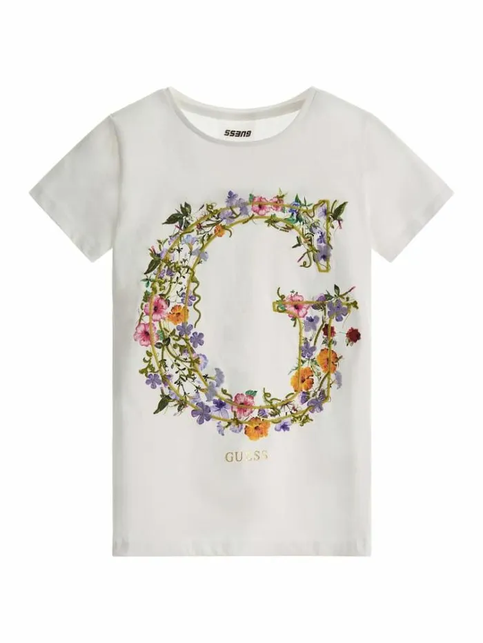 Kids G Logo Tshirt White Guess Tops And Tshirts