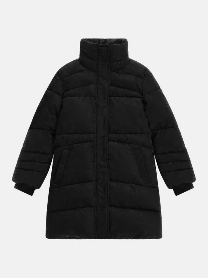 Kids High Neck Puffer Black Guess Coats And Jackets