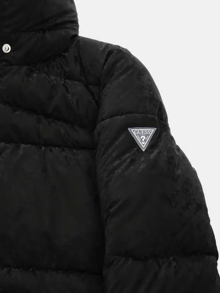 Kids High Neck Puffer Black Guess Coats And Jackets