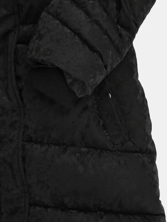 Kids High Neck Puffer Black Guess Coats And Jackets