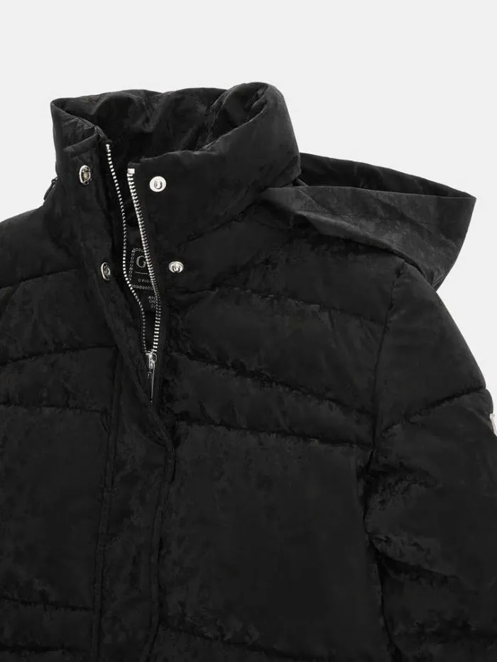 Kids High Neck Puffer Black Guess Coats And Jackets