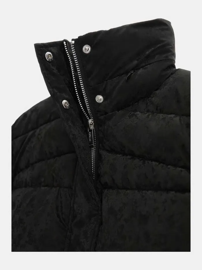 Kids High Neck Puffer Black Guess Coats And Jackets