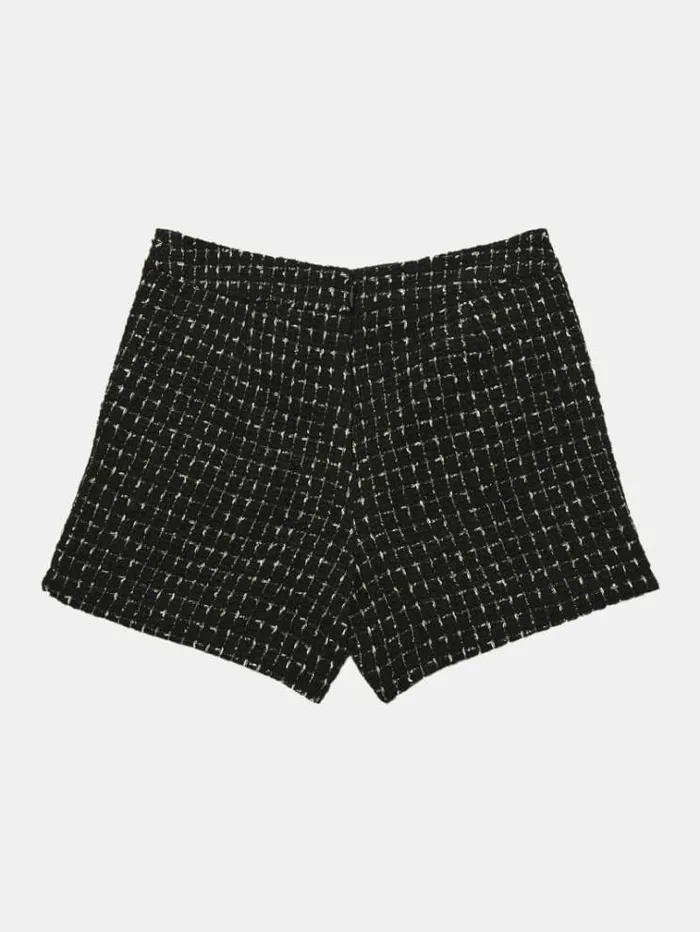 Kids Jewel Buttons Tweed Shorts Black Guess Trousers And Skirts