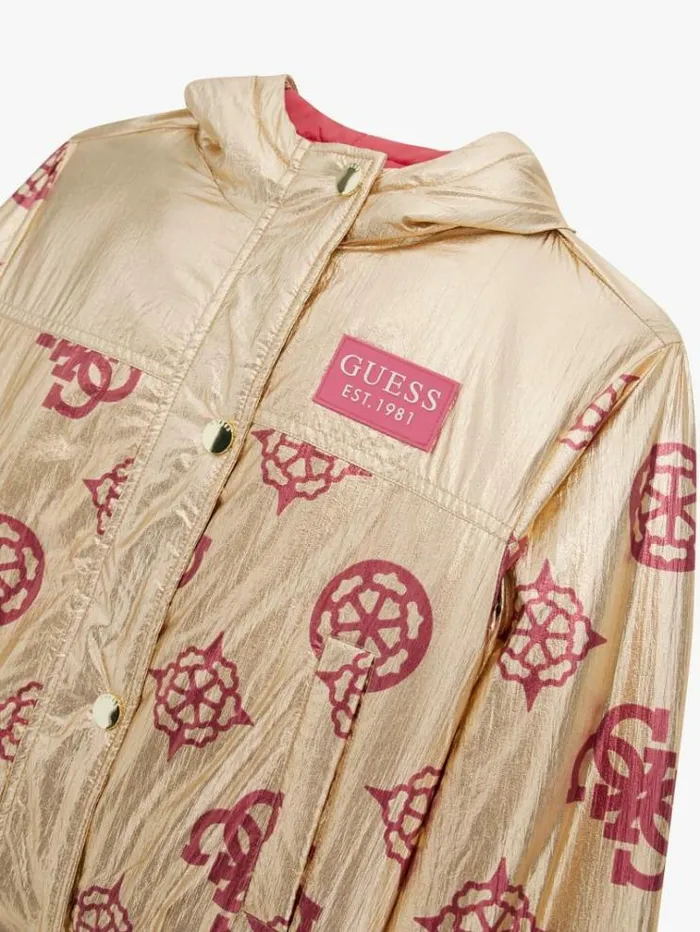 Kids Laminated Puffer Multi Pink Guess Coats And Jackets