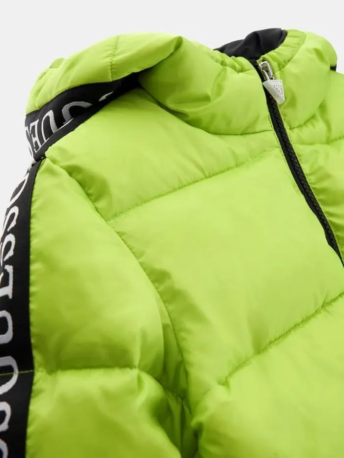 Kids Logo Band Puffer Green Guess Coats And Jackets