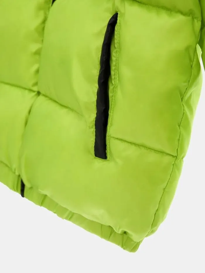 Kids Logo Band Puffer Green Guess Coats And Jackets