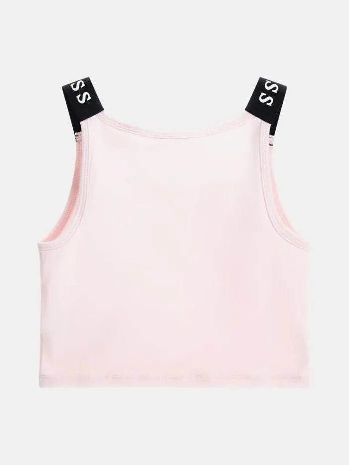 Kids Logo Print Straps Active Bra Pink Guess Tops And Tshirts