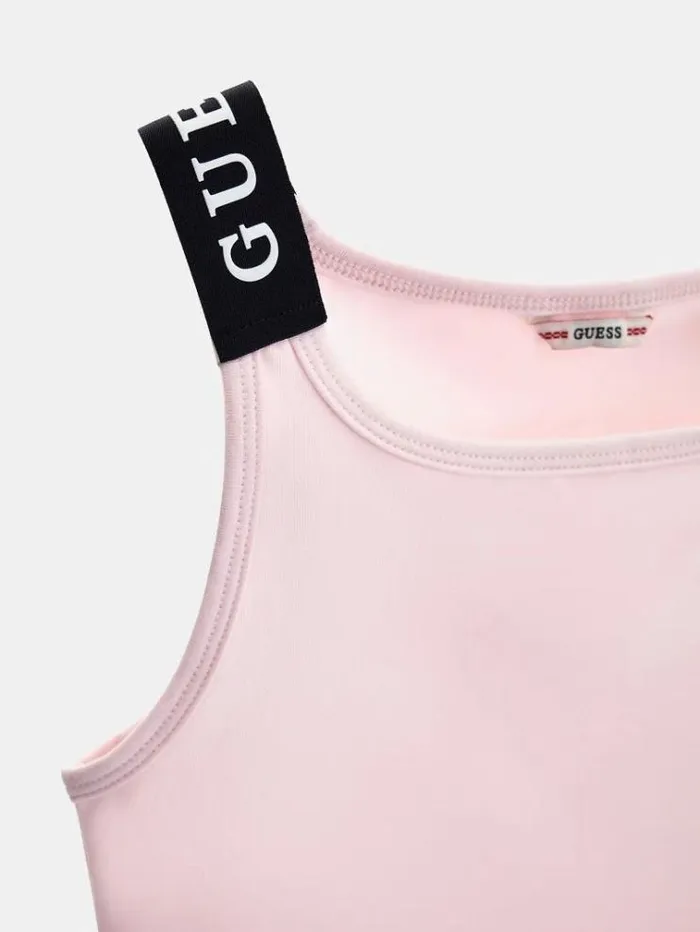 Kids Logo Print Straps Active Bra Pink Guess Tops And Tshirts