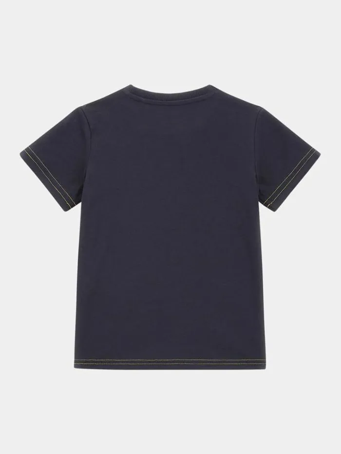 Kids Logo Print Tshirt Blue Guess Tops And Tshirts