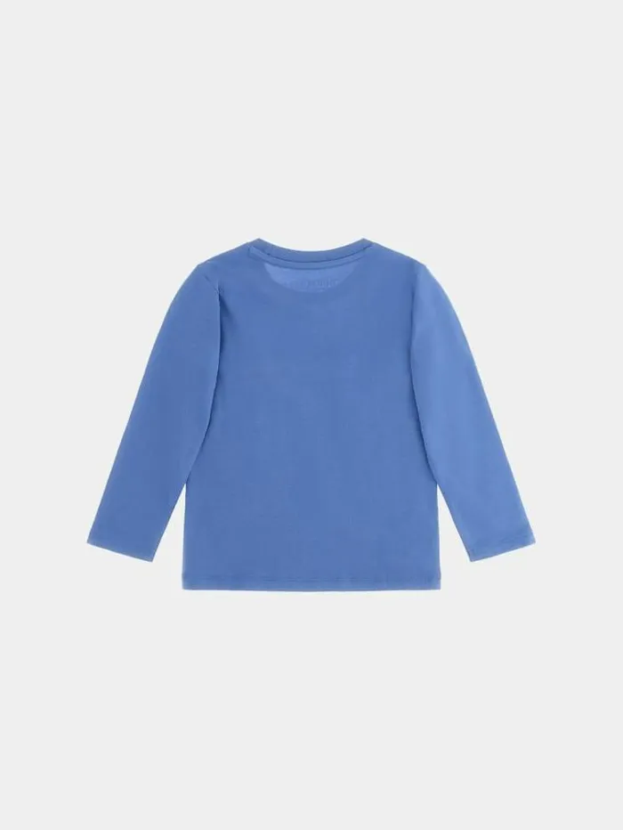 Kids Logo Print Tshirt Blue Multi Guess Tops And Tshirts