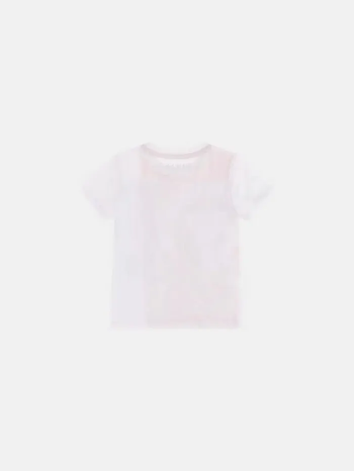 Kids Logo Print Tshirt White Guess Tops And Tshirts