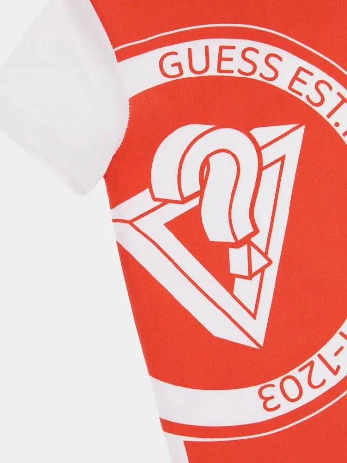 Kids Logo Print Tshirt White Guess Tops And Tshirts