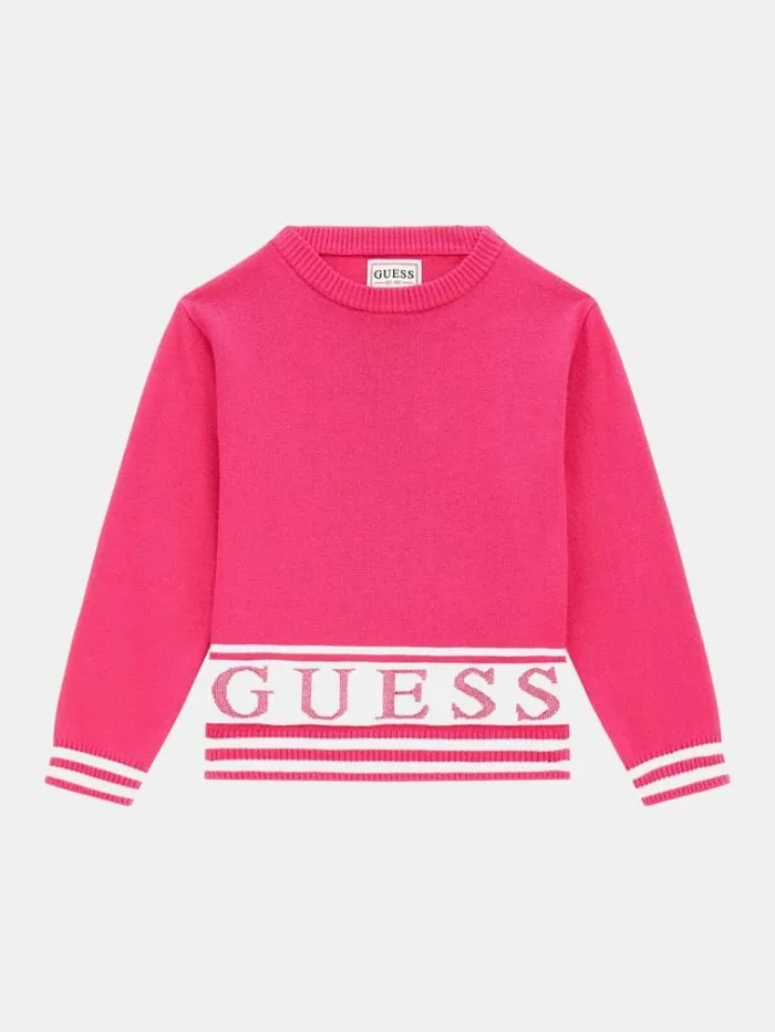 Kids Logo Sweater Fuchsia Guess Knitwear And Sweatshirts