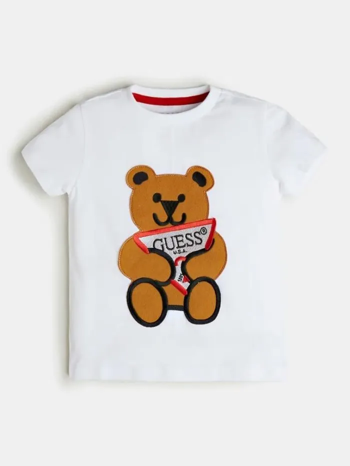Kids Logo Tshirt White Guess Tops
