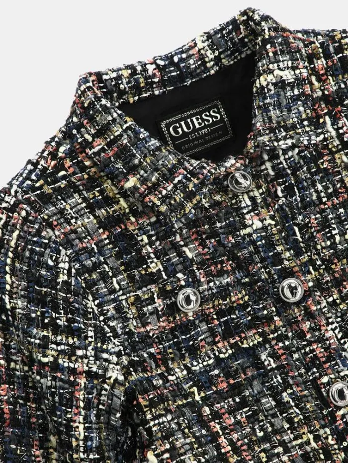 Kids Lurex Tweed Blazer Black Guess Coats And Jackets