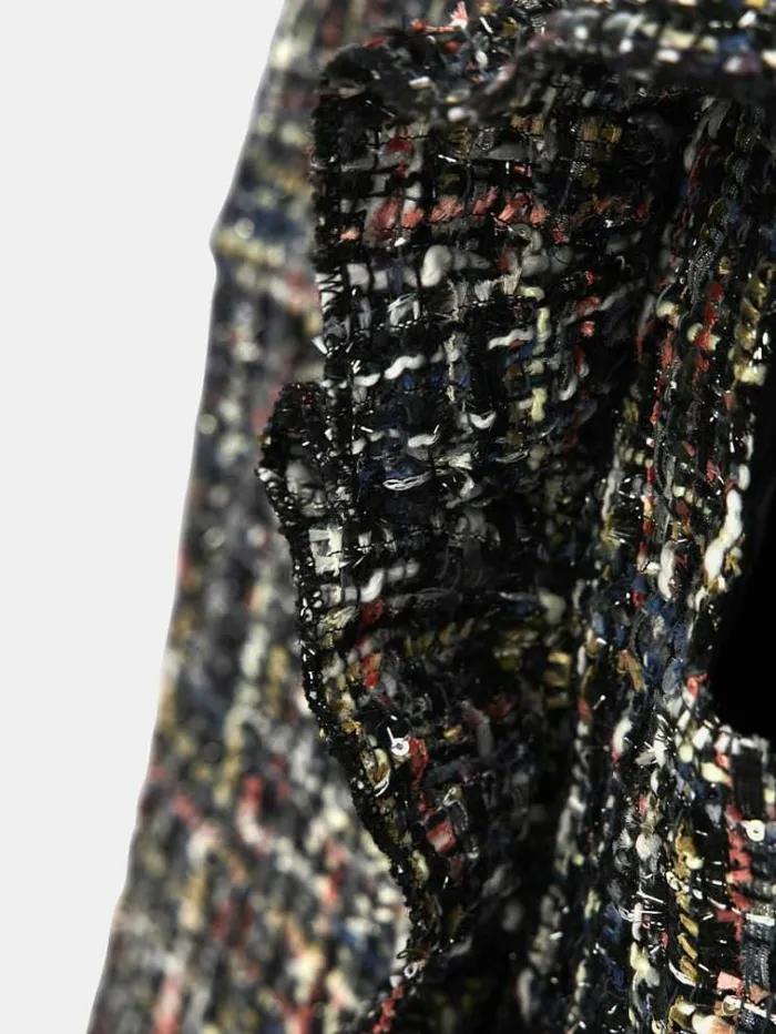 Kids Lurex Tweed Fit And Flare Dress Black Guess Dresses