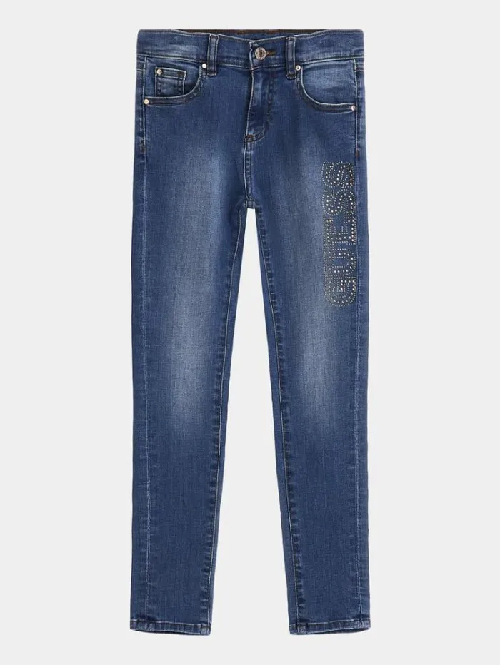 Kids Mid Rise Skinny Denim Pant Blue Guess Trousers And Skirts