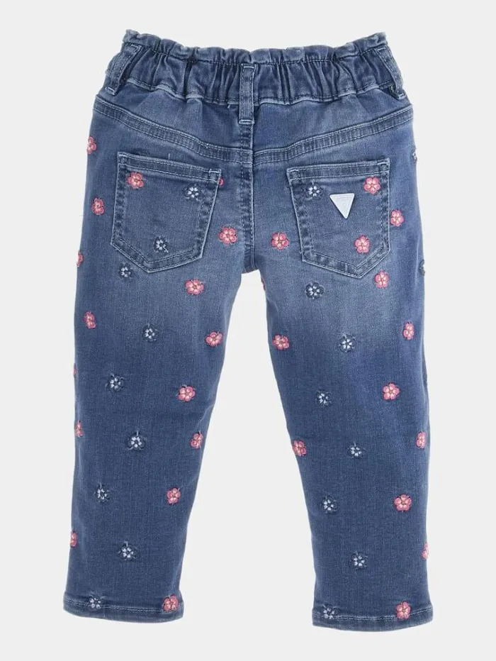 Kids Mid Rise Straight Denim Pant Blue Guess Trousers And Skirts