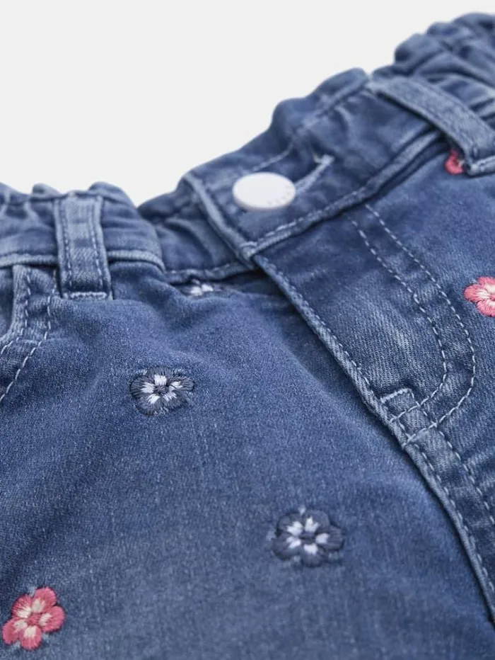 Kids Mid Rise Straight Denim Pant Blue Guess Trousers And Skirts