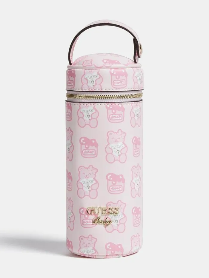 Kids Newborn Bottle Holder Case Multi Pink Guess Accessories
