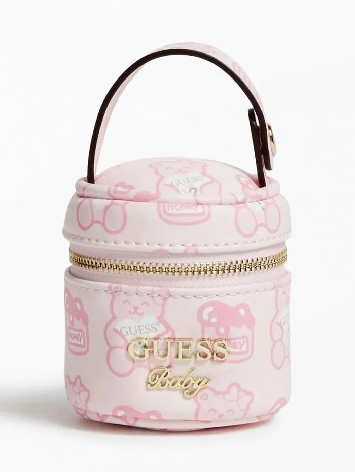 Kids Newborn Pacifier Holder Case Multi Pink Guess Accessories