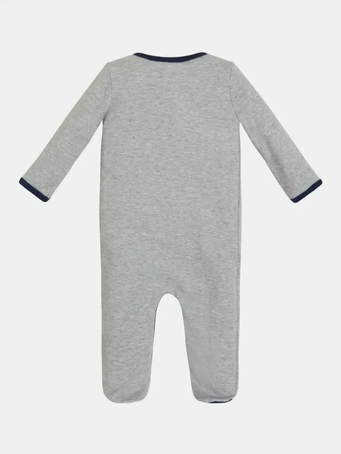 Kids Patch Front Logo Overall Grey Guess Onepiece Suits And Sets