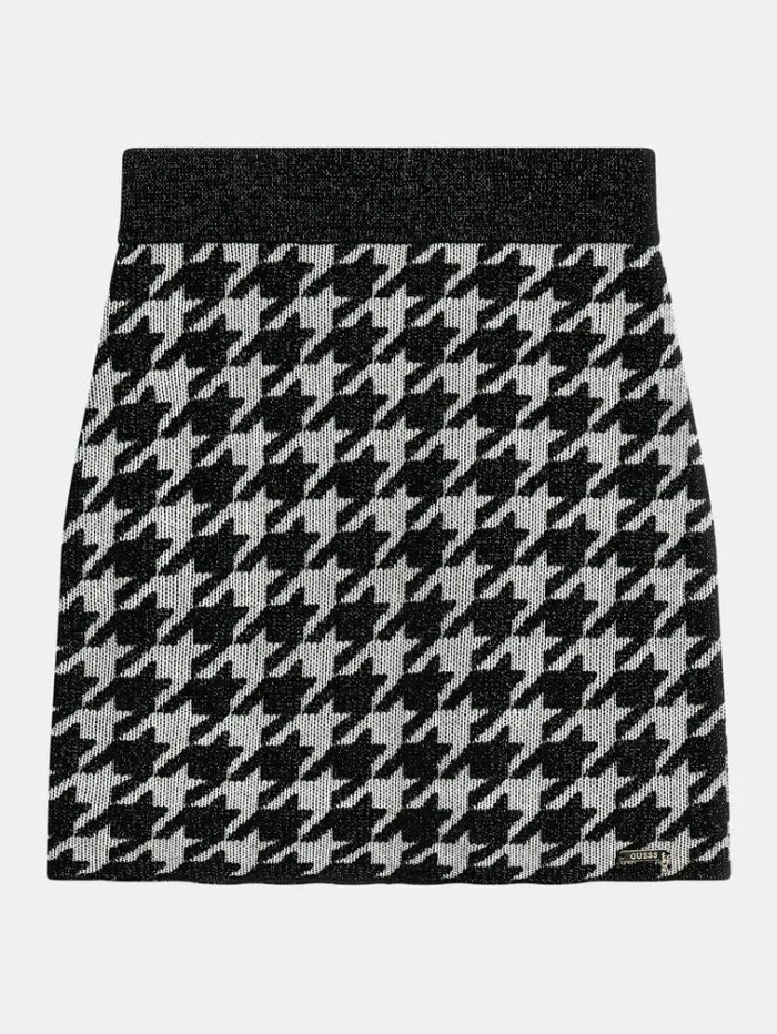 Kids Pied De Poule Mini Skirt Black Guess Trousers And Skirts