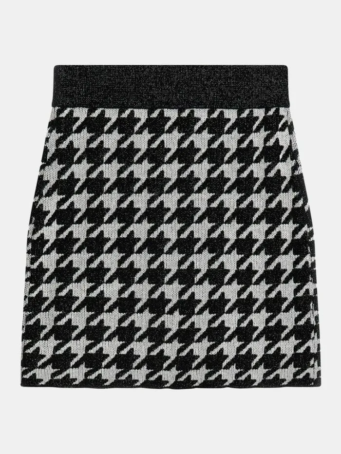 Kids Pied De Poule Mini Skirt Black Guess Trousers And Skirts