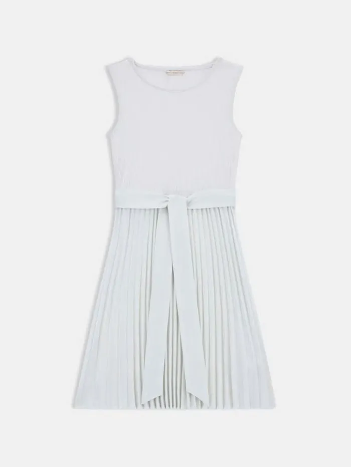 Kids Pleated Dress White Guess Dresses