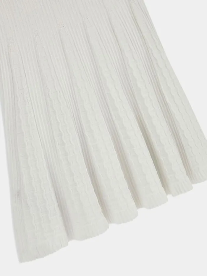 Kids Pleated Sweater Dress White Guess Dresses