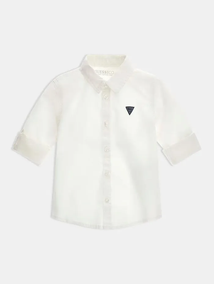Kids Popeline Shirt White Guess Tops And Tshirts