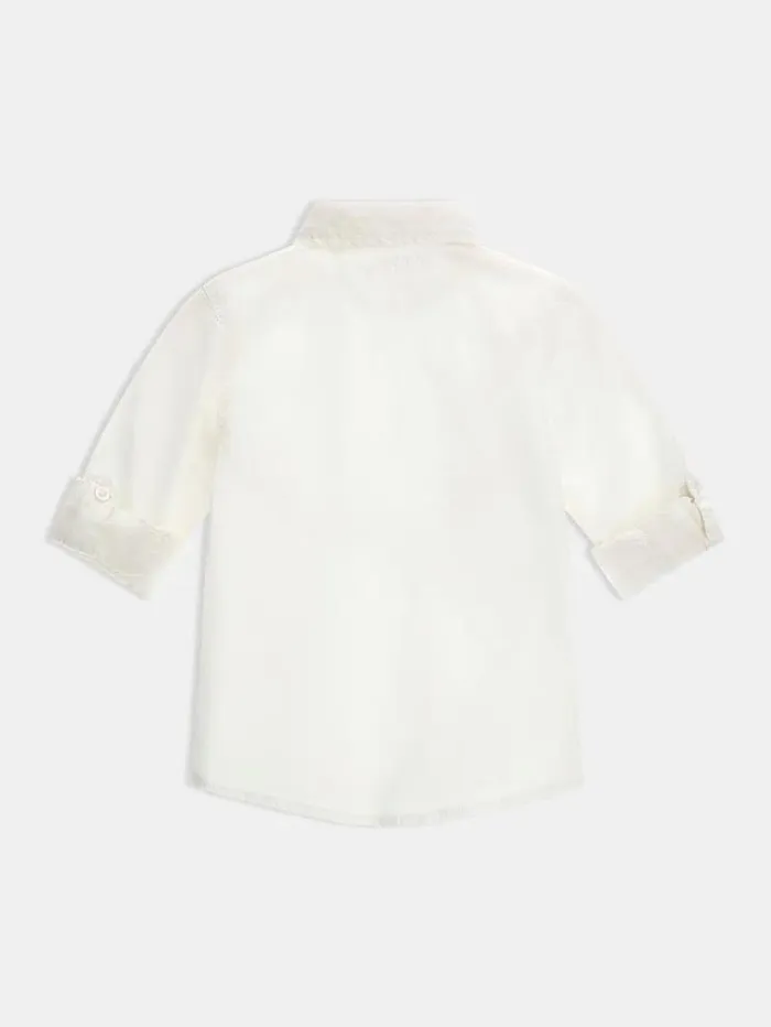 Kids Popeline Shirt White Guess Tops And Tshirts