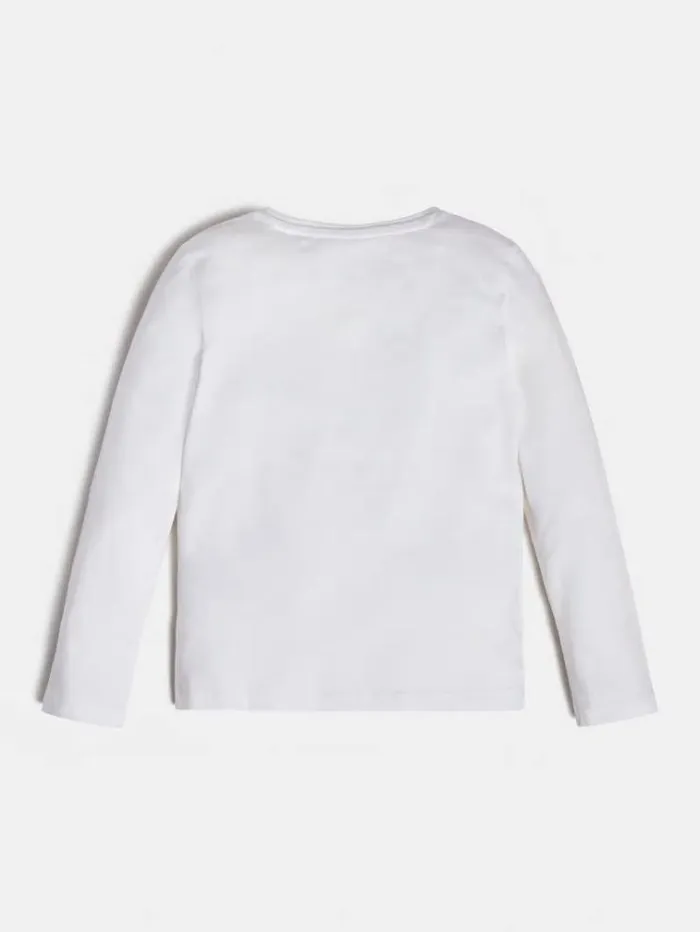 Kids Print Tshirt White Guess Tops And Tshirts