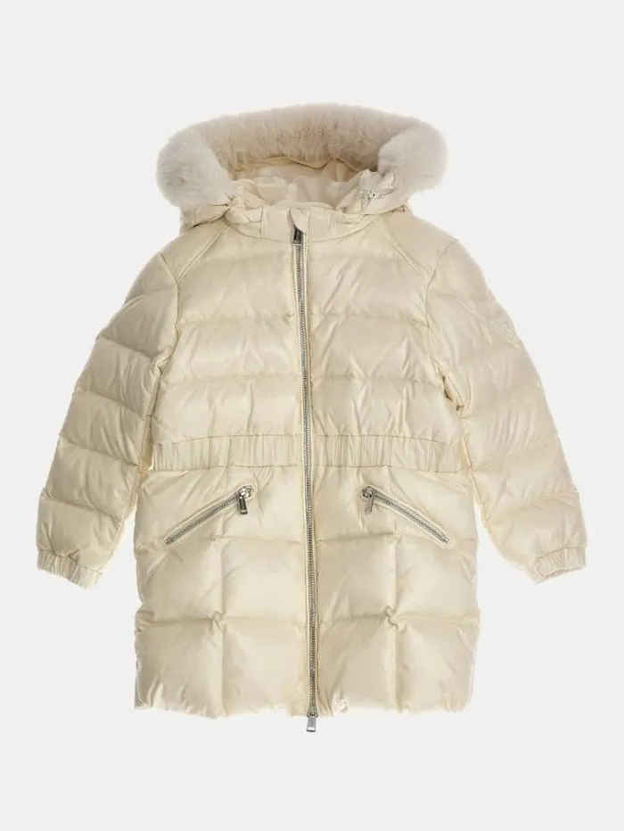 Kids Real Down Puffer Cream Guess Coats And Jackets
