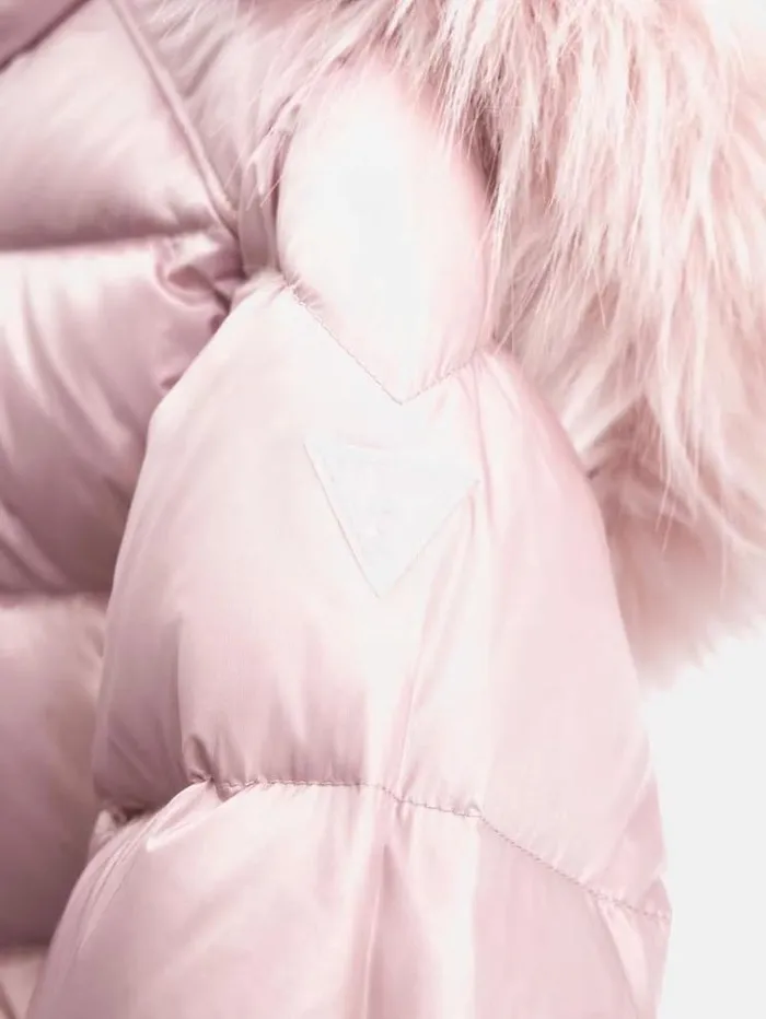 Kids Real Down Puffer Pink Guess Coats And Jackets