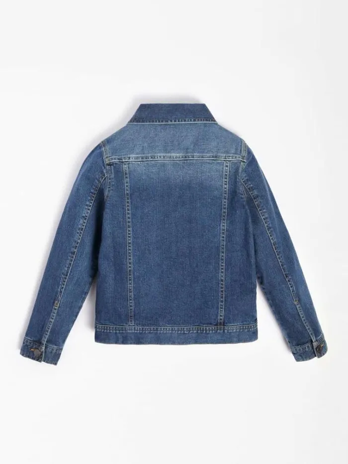 Kids Regular Fit Denim Jacket Blue Guess Coats And Jackets