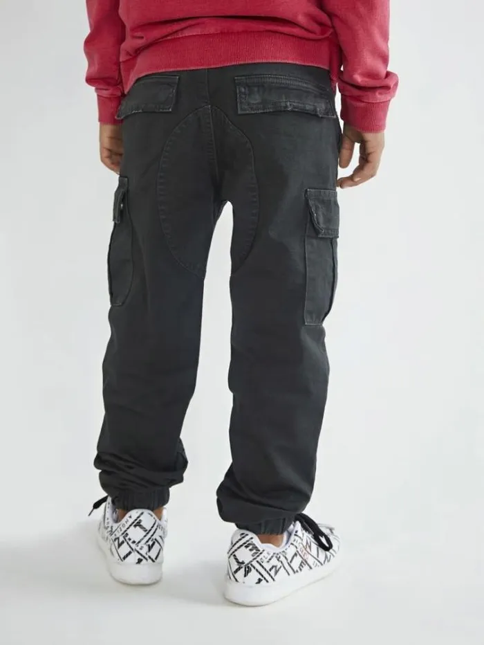 Kids Regular Fit Pants Dark Grey Guess Trousers