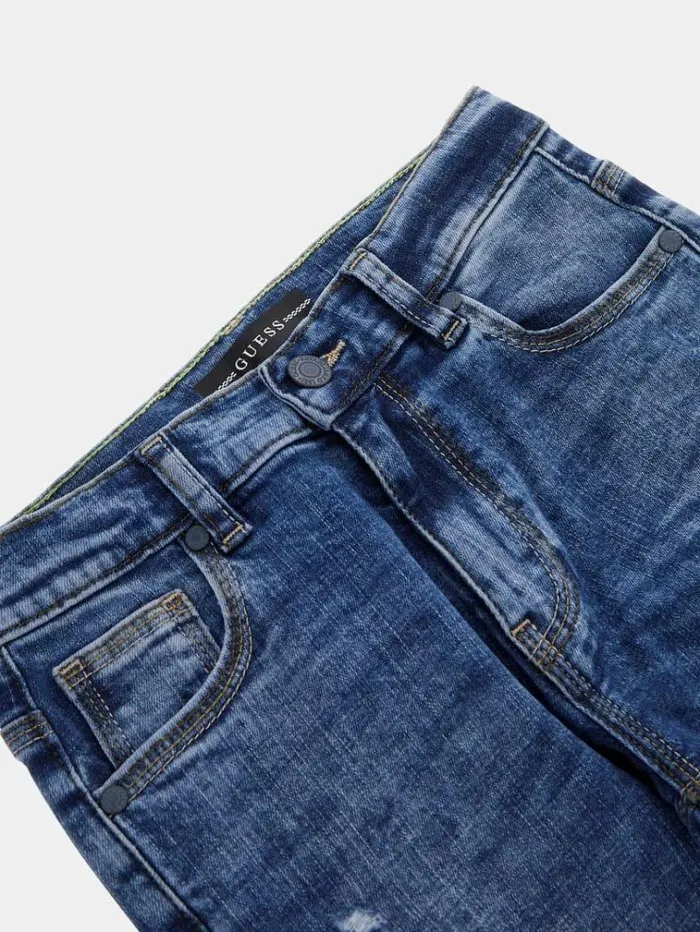 Kids Relaxed Denim Pants Light Blue Guess Trousers