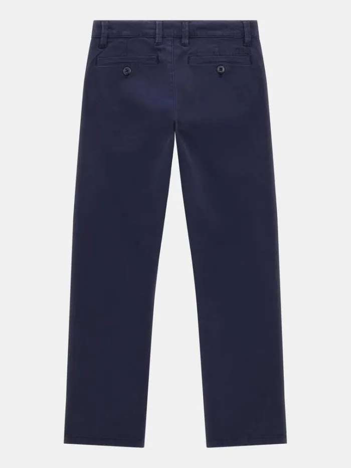 Kids Sateen Chino Pant Blue Guess Trousers