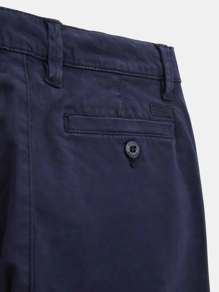 Kids Sateen Chino Pant Blue Guess Trousers