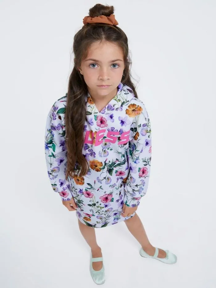 Kids Scuba All Over Floral Print Dress Multicolor Pattern Guess Dresses