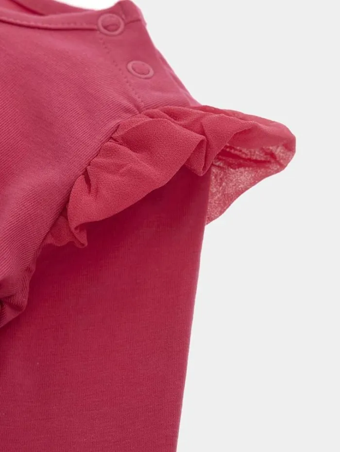 Kids Sequins Triangle Logo Tshirt Fuchsia Guess Tops And Tshirts