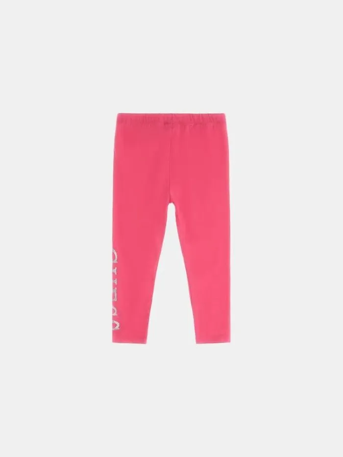 Kids Side Logo Leggings Fuchsia Guess Trousers And Skirts