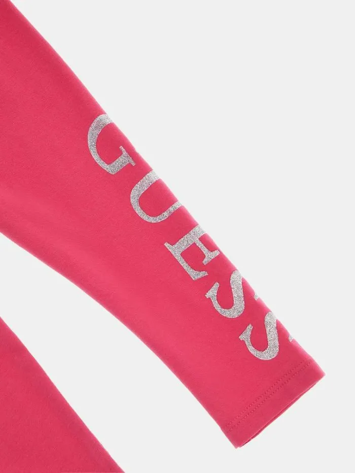 Kids Side Logo Leggings Fuchsia Guess Trousers And Skirts