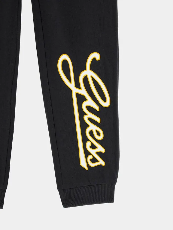Kids Side Logo Pants Black Multi Guess Trousers